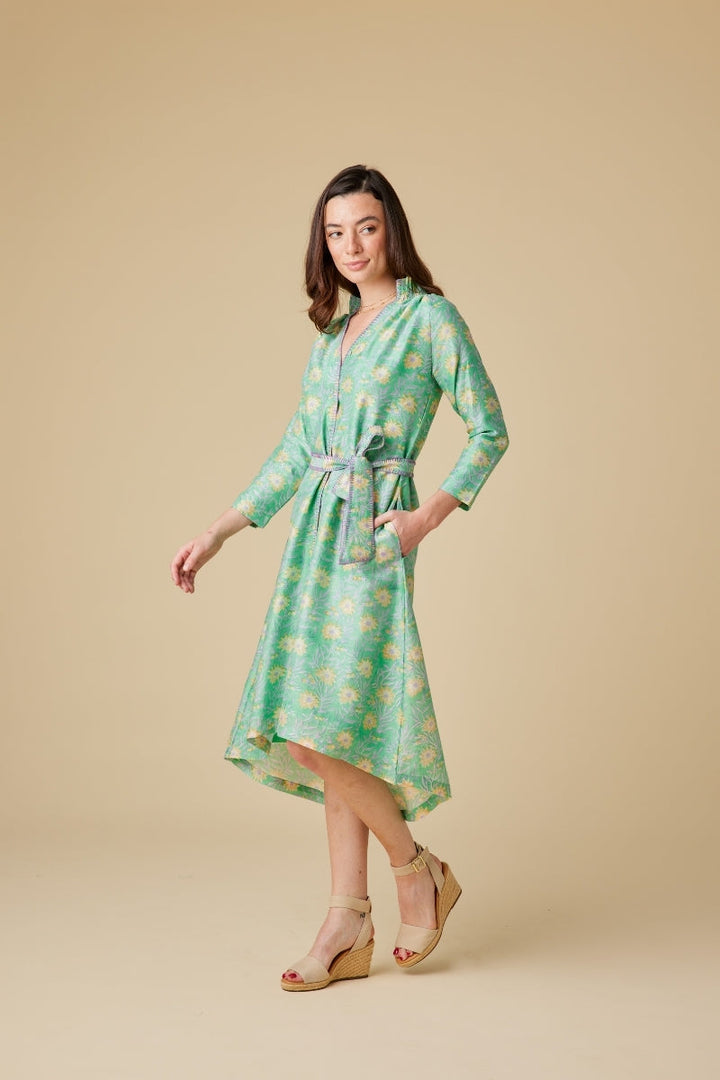 Esme Chanderi Silk Midi Dress