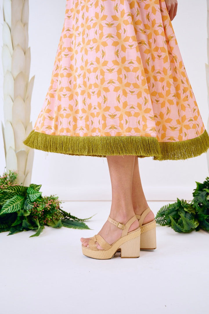Georgia Dress - Orange Azalea