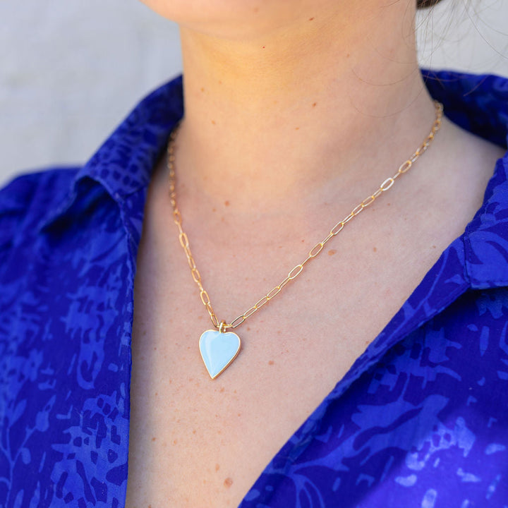 Carolina Blue Heart Necklace