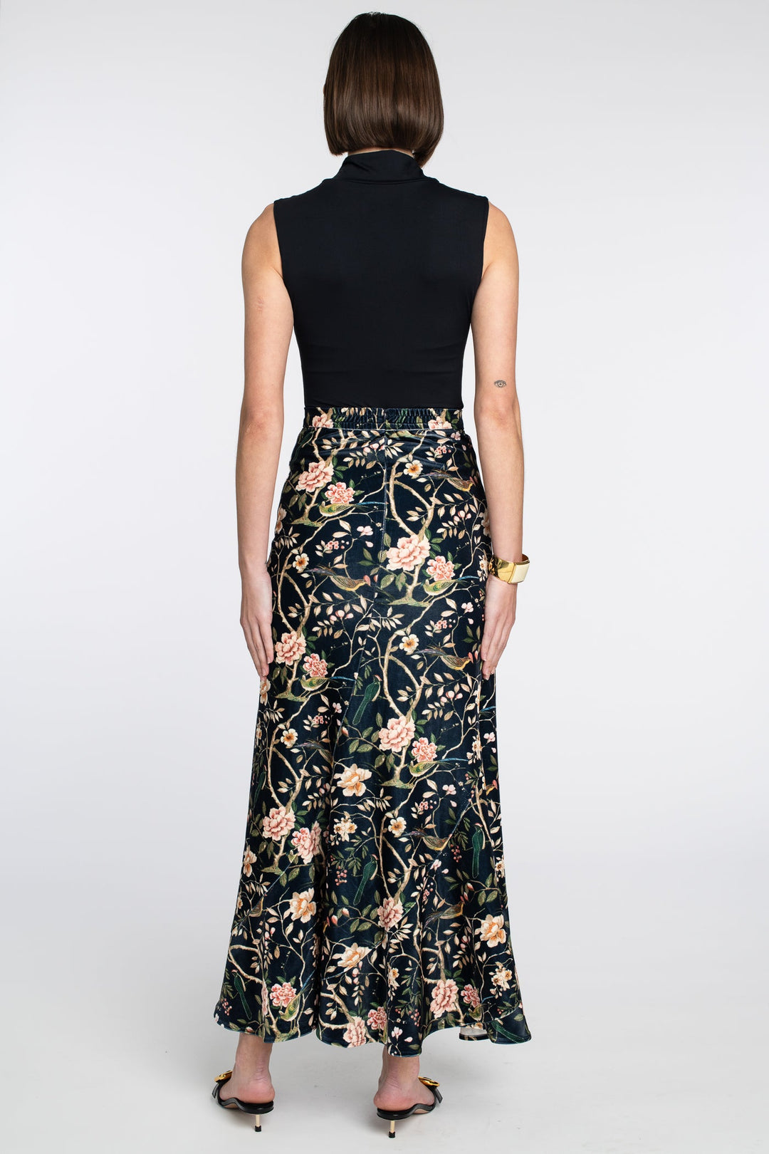 Serena Skirt in Chinoiserie Black