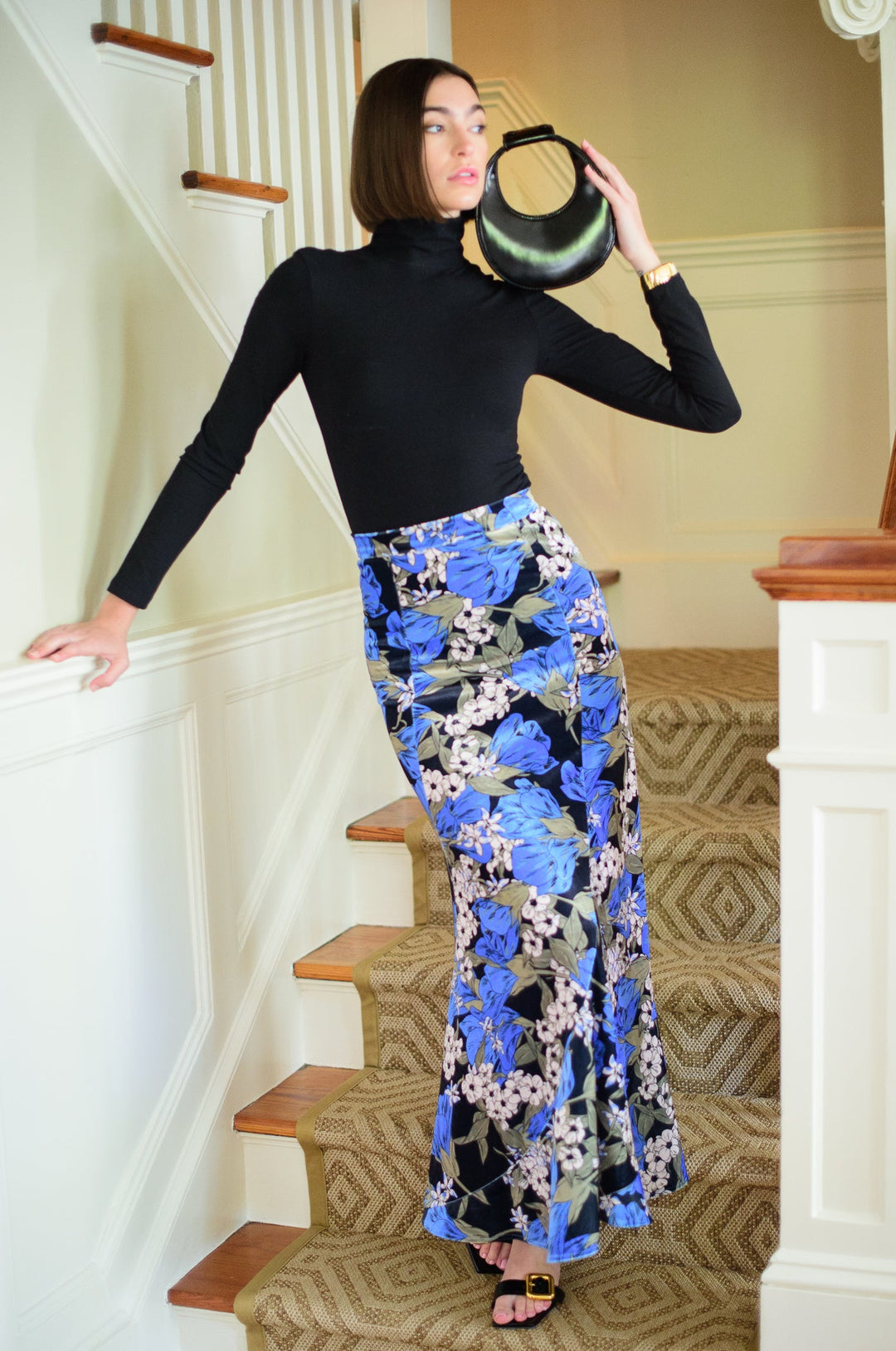 Serena Skirt in Night Bloom