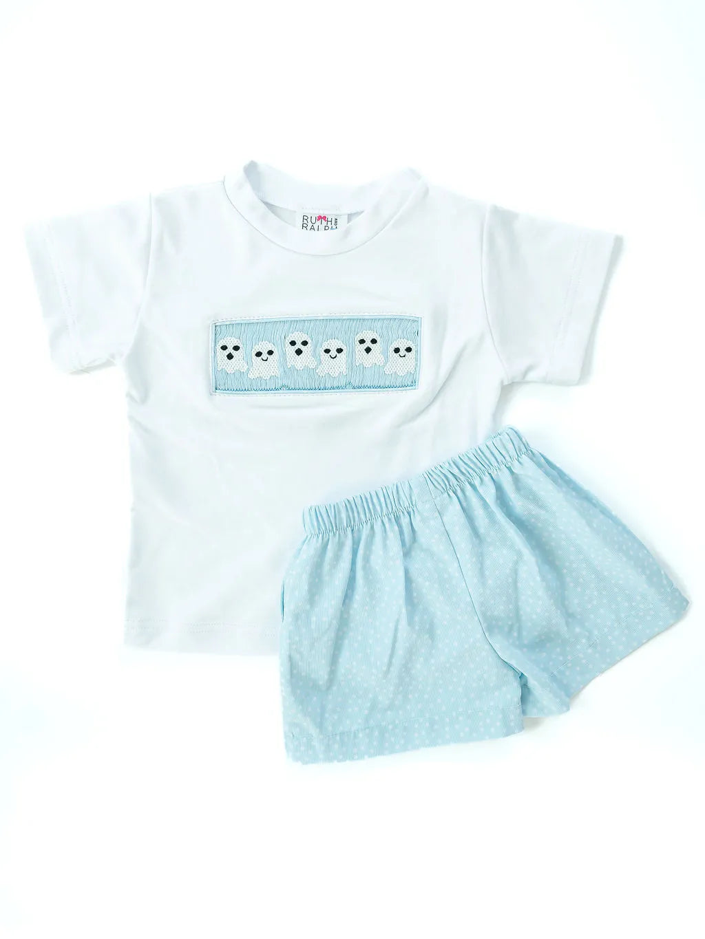 Ghosts Smocked Beau T-Shirt/Shorts Set