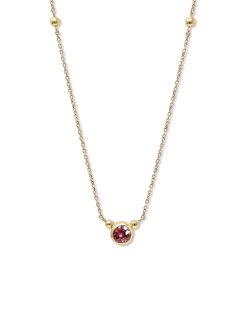 Bonheur Birthstone Necklace Gold