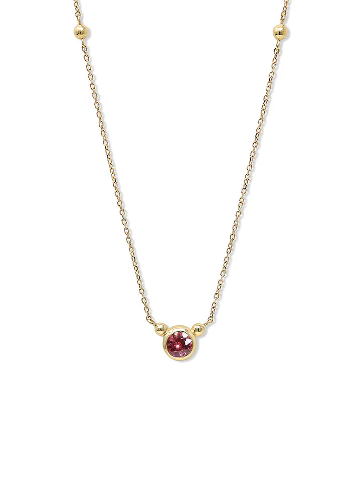 Bonheur Birthstone Necklace Gold