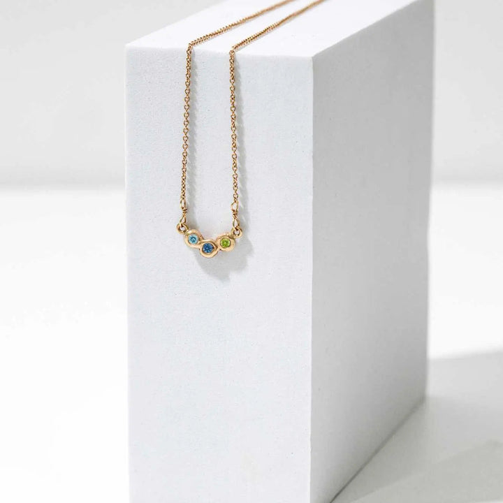 MFM Gemstone Necklace with 3 Stones