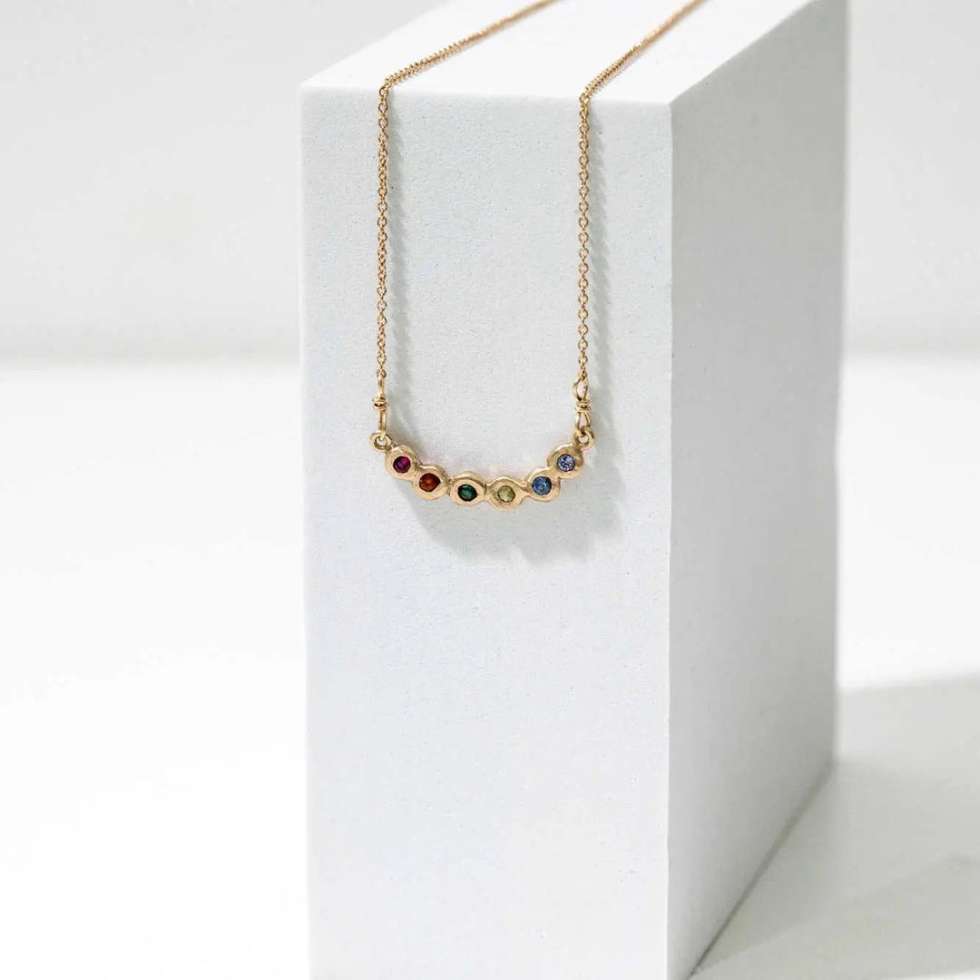 MFM Gemstone Necklace with 6 Stones