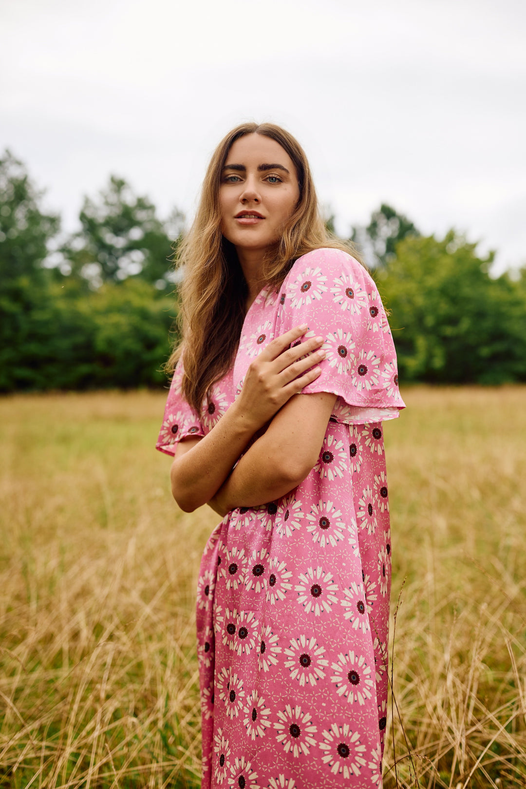 Georgia Dress - Wildflower Pink