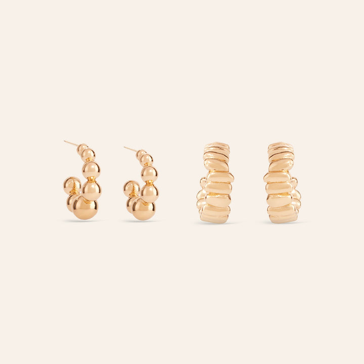 Azora Gold Hoop Set