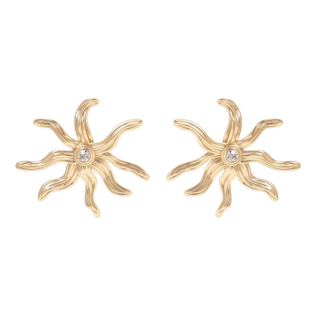 Bettina Earrings Brushed Gold