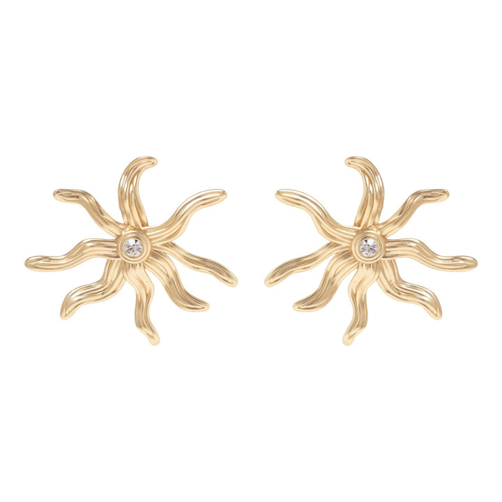 Bettina Earrings Brushed Gold