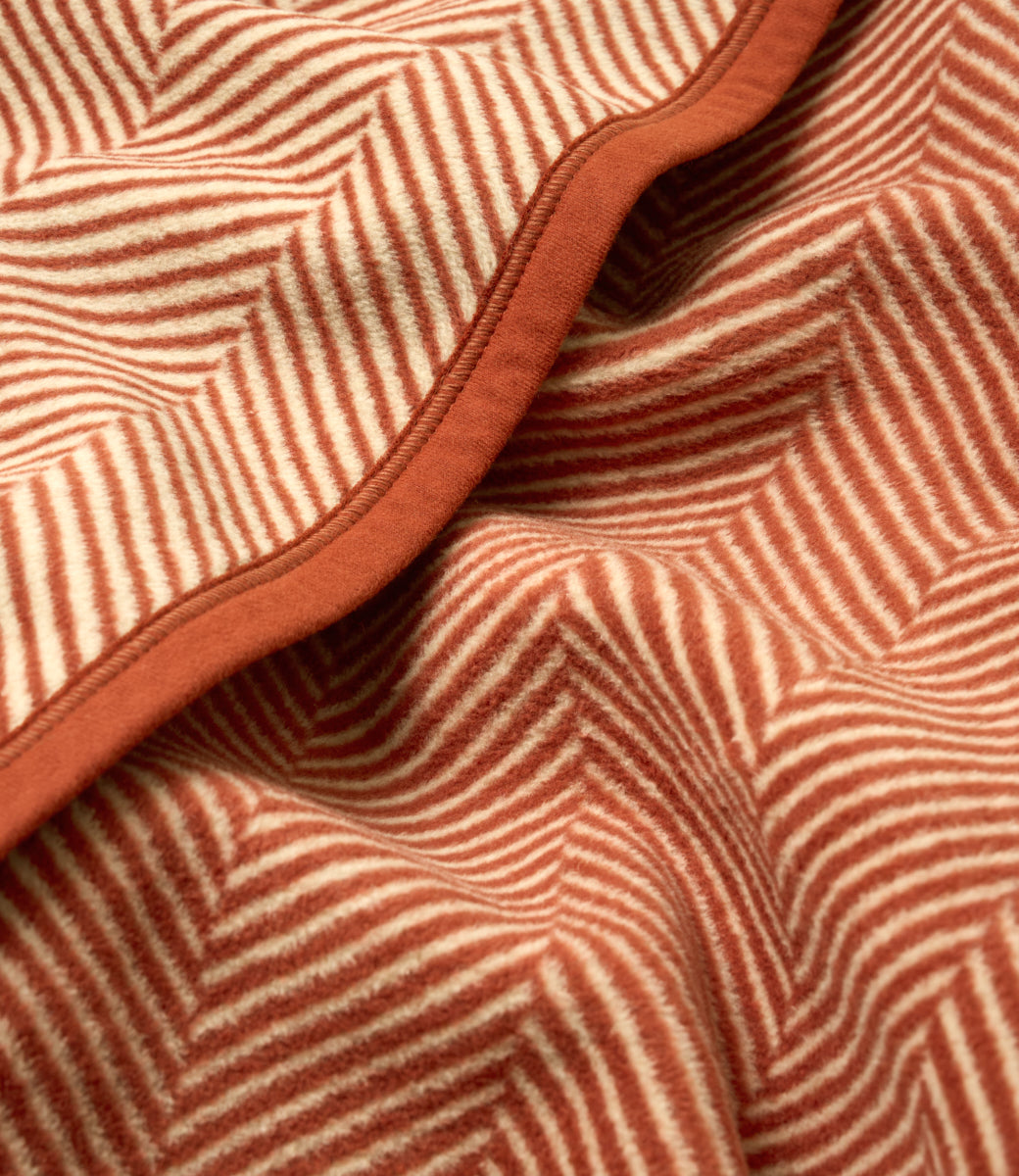 Harborview Herringbone Desert Red Blanket