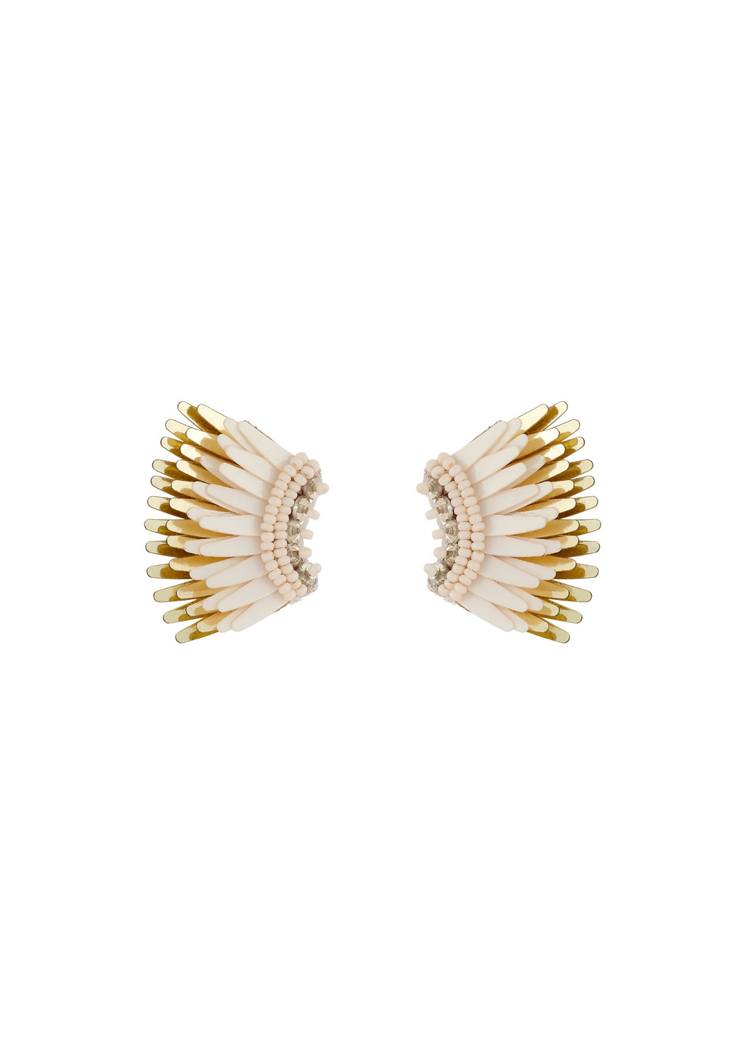 Micro Madeline Earrings Ivory Gold