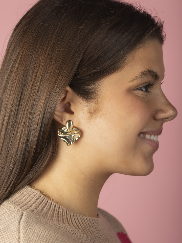 Olivia Heart Stud Earrings