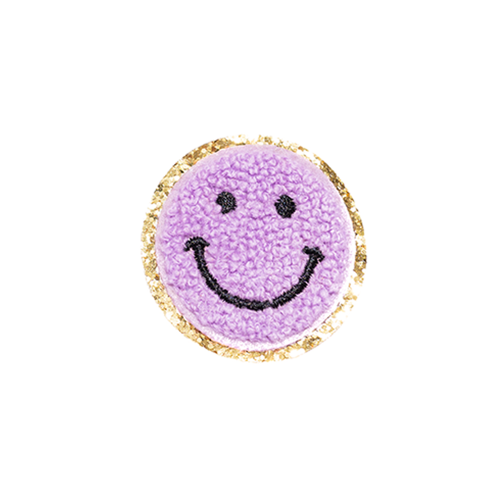 Chenille Smiley Face Patches (Set of 2)