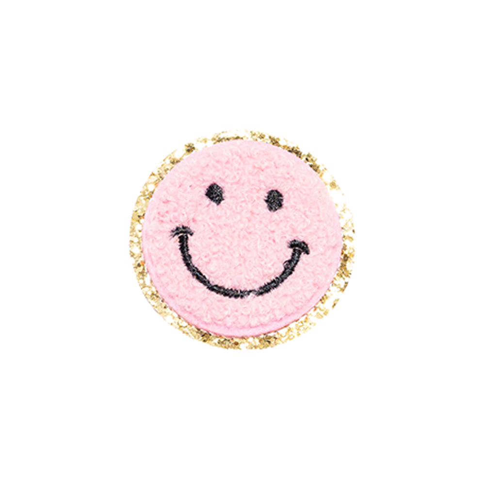 Chenille Smiley Face Patches (Set of 2)