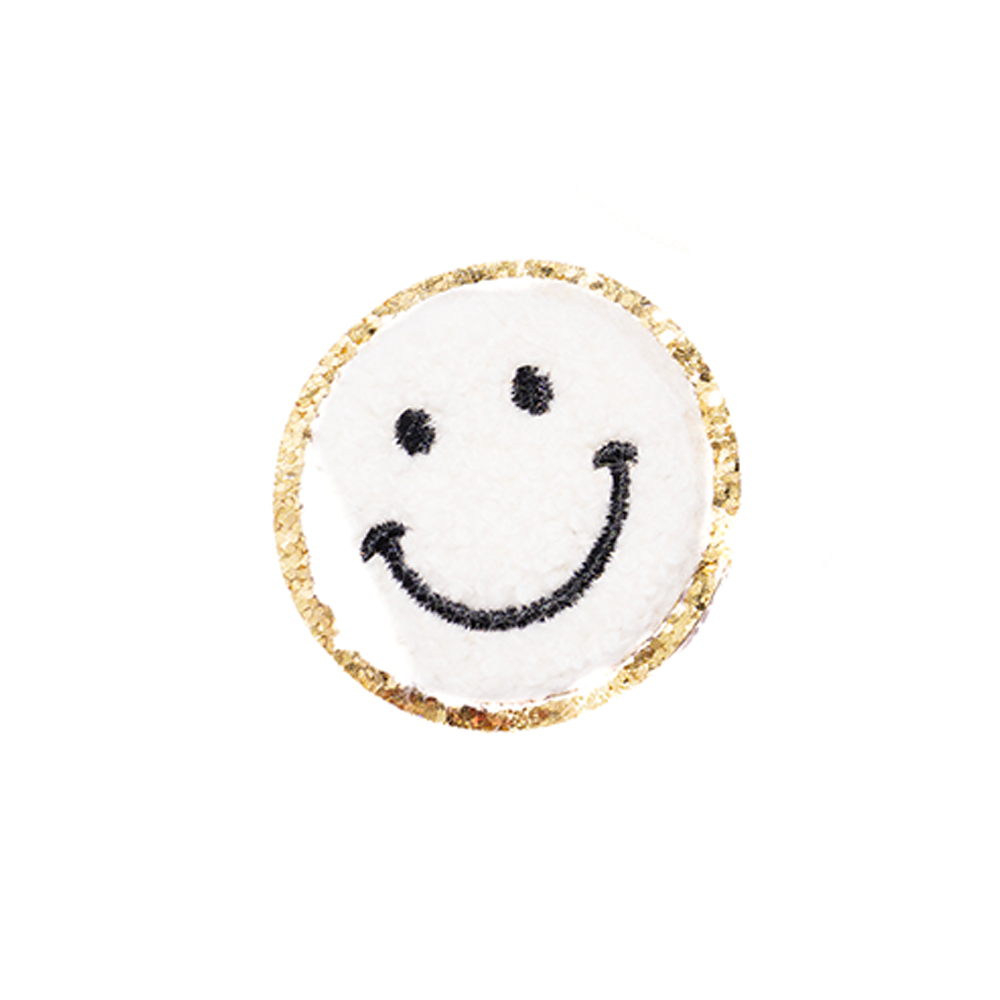 Chenille Smiley Face Patches (Set of 2)