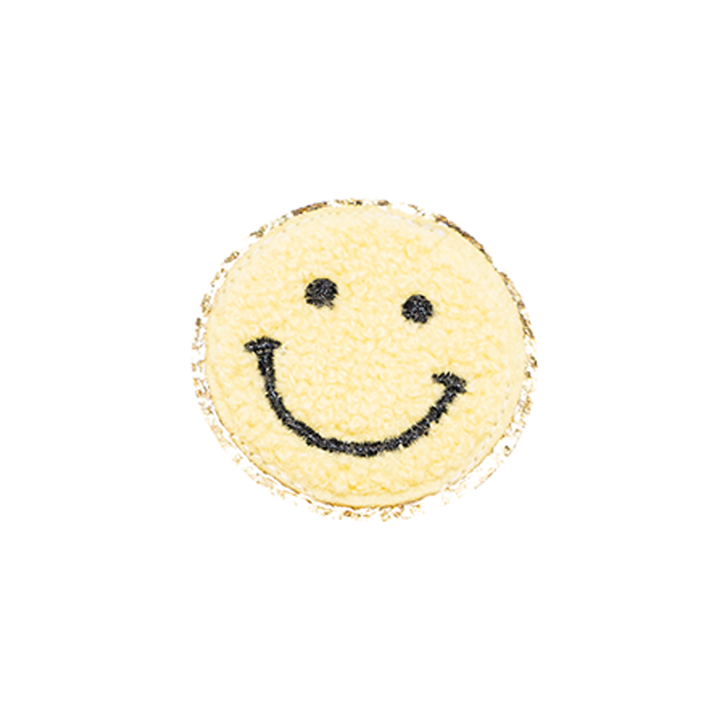 Chenille Smiley Face Patches (Set of 2)