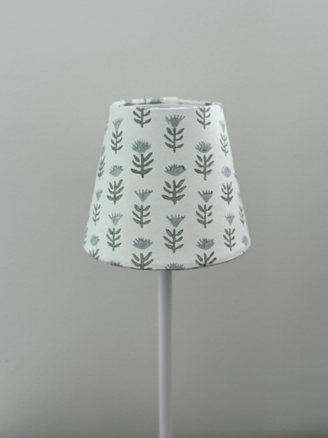 Block Printed Shade for Cordless LED Lamps