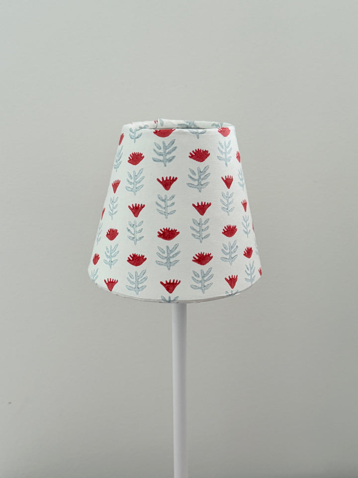 Block Printed Shade for Cordless LED Lamps
