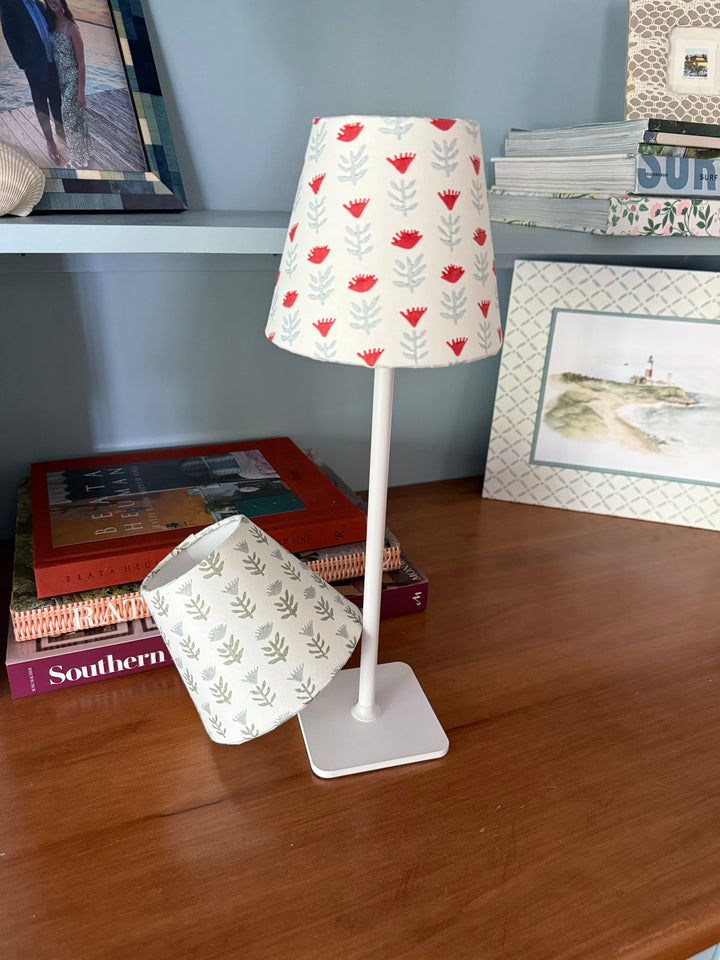 Block Printed Shade for Cordless LED Lamps