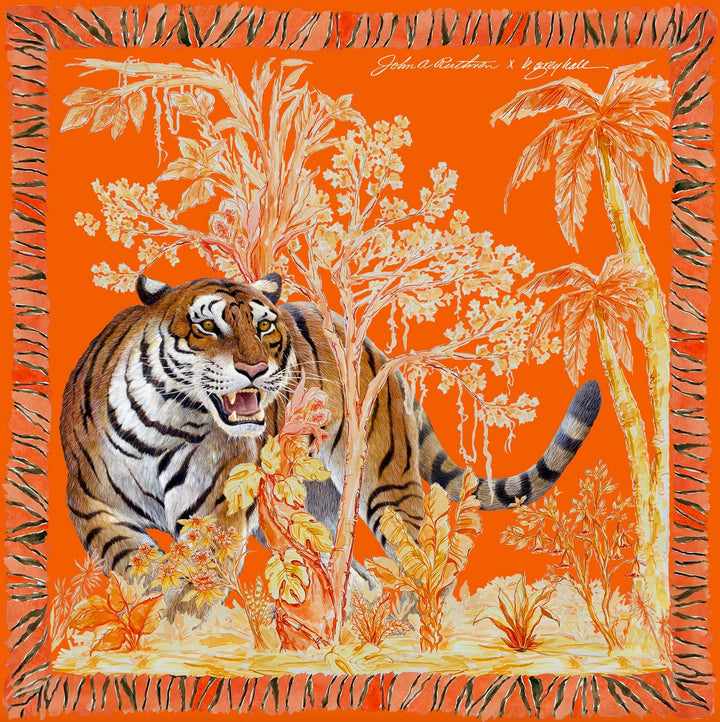 Bengal Tiger - John Ruthven Collaboration - and Pocket Square