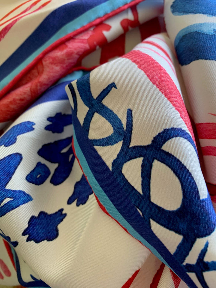 Abstract American Flag Pocket Square & Scarf