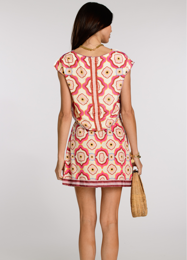 Maria Skirt in Trellis Pink