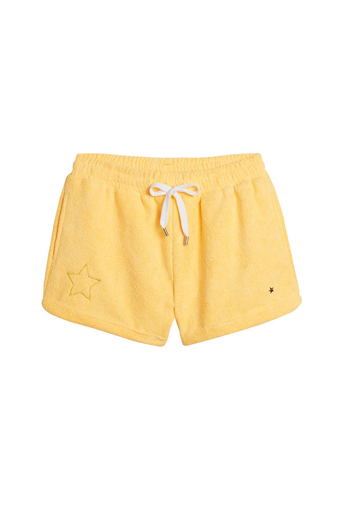 The Kauai French Terry Cabana Shorts with Star - Orange