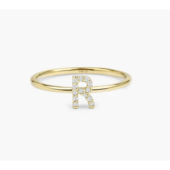 Diamond Initial Ring