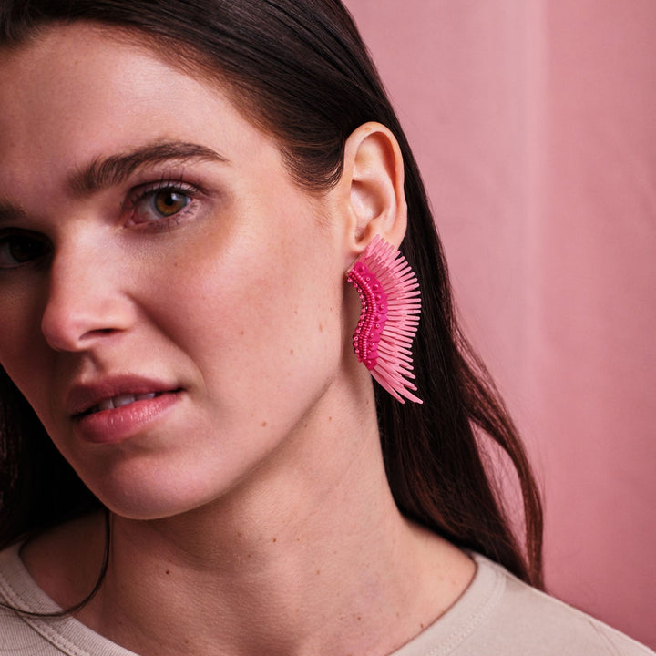 Midi Madeline Earrings Pink Hearts