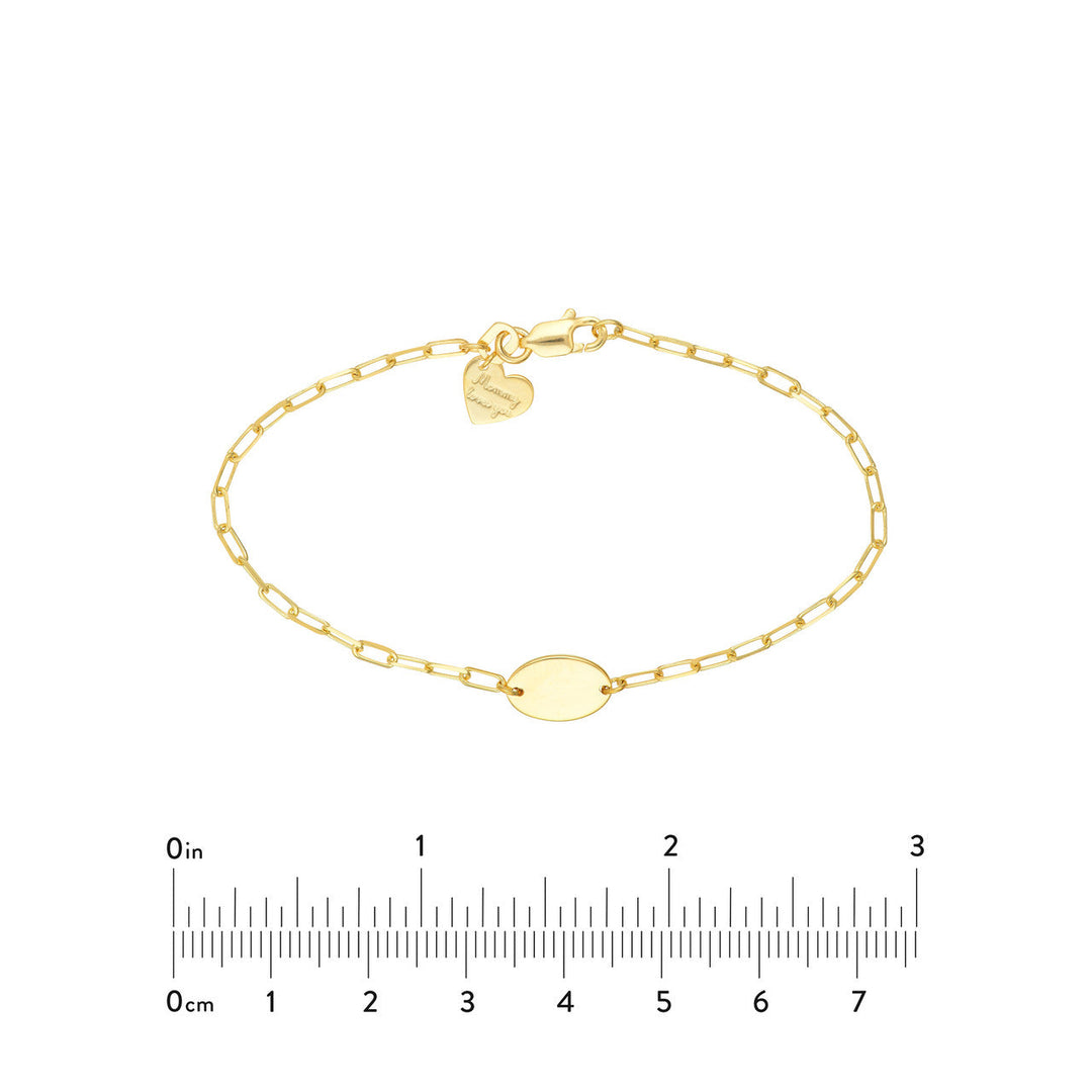 Kids Oval Nameplate Bracelet