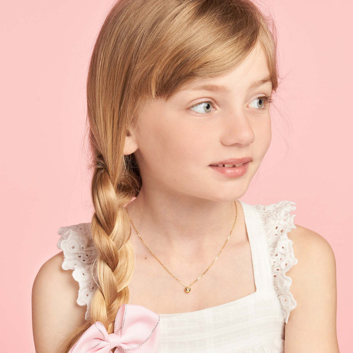 Kids Mini Heart Puff Necklace