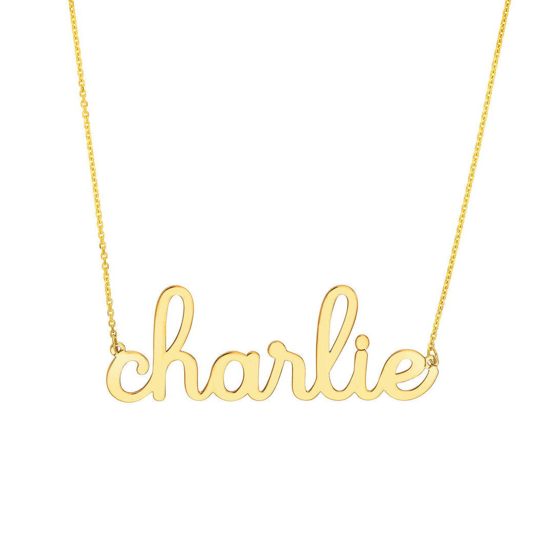 Doodle Script Nameplate Necklace