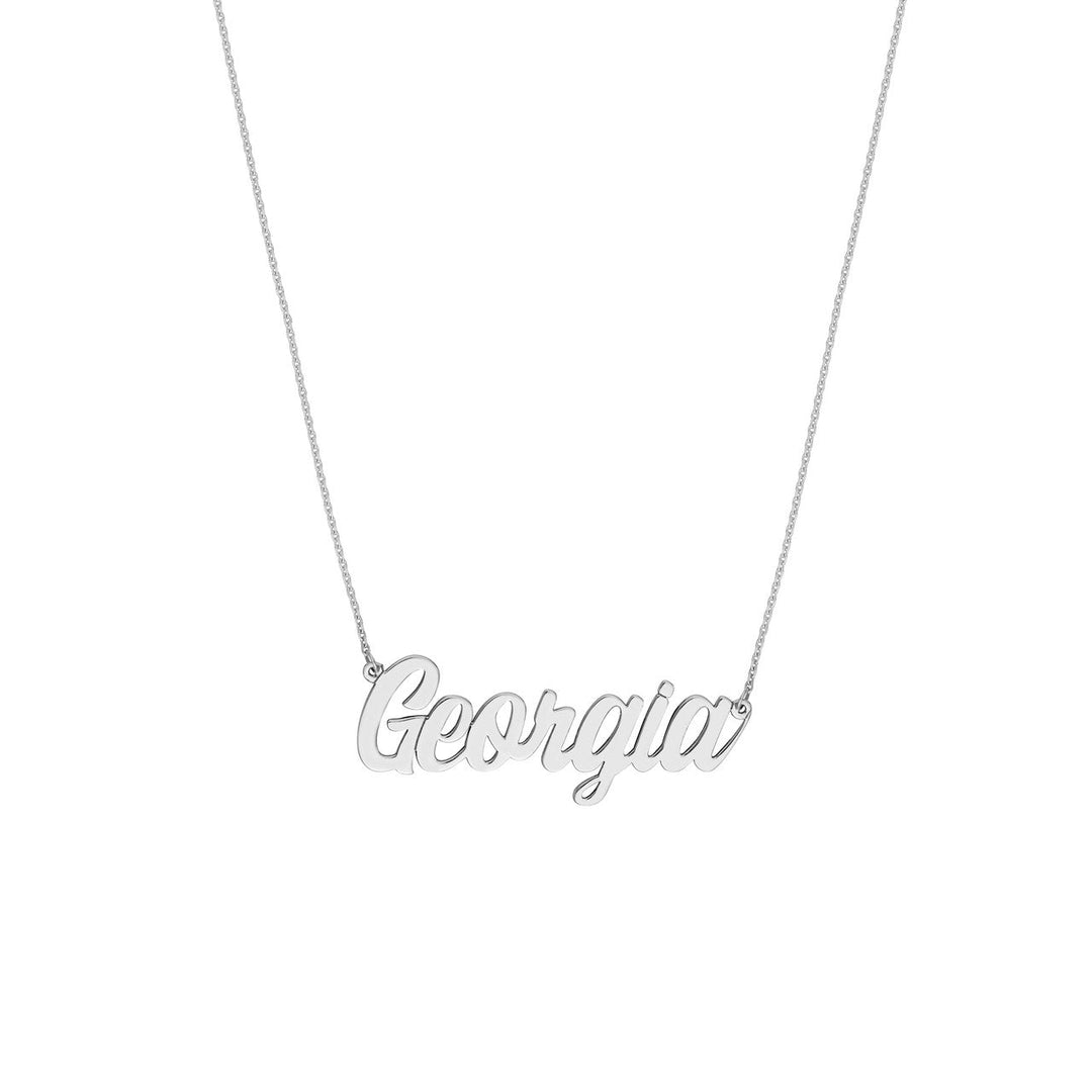 Script Nameplate Necklace