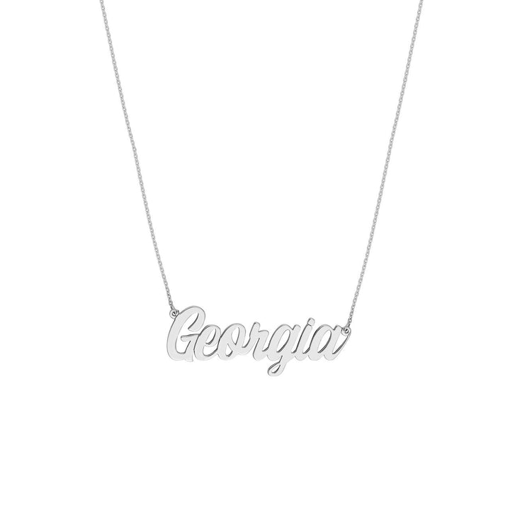 Script Nameplate Necklace