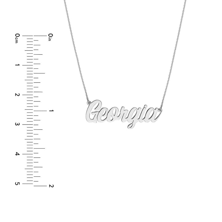 Script Nameplate Necklace