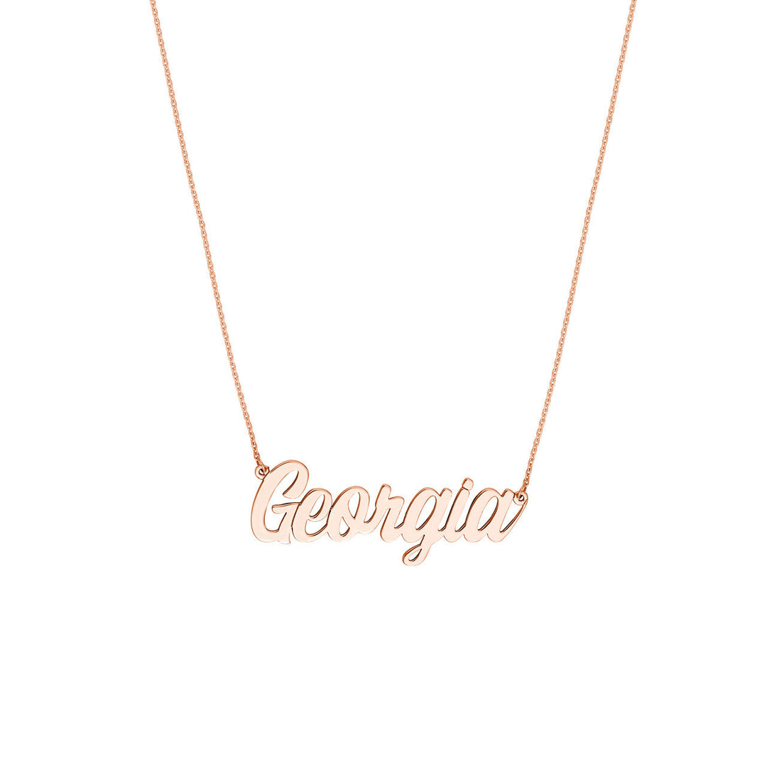 Script Nameplate Necklace