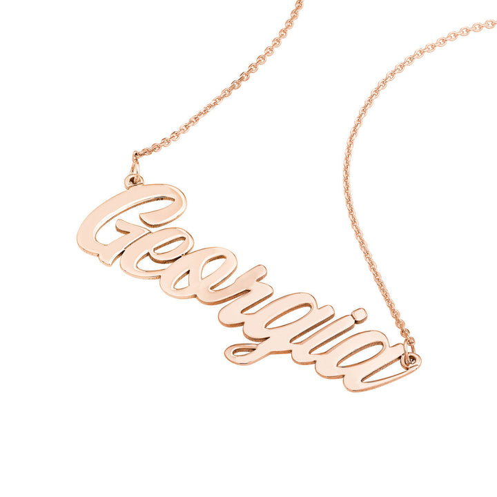 Script Nameplate Necklace