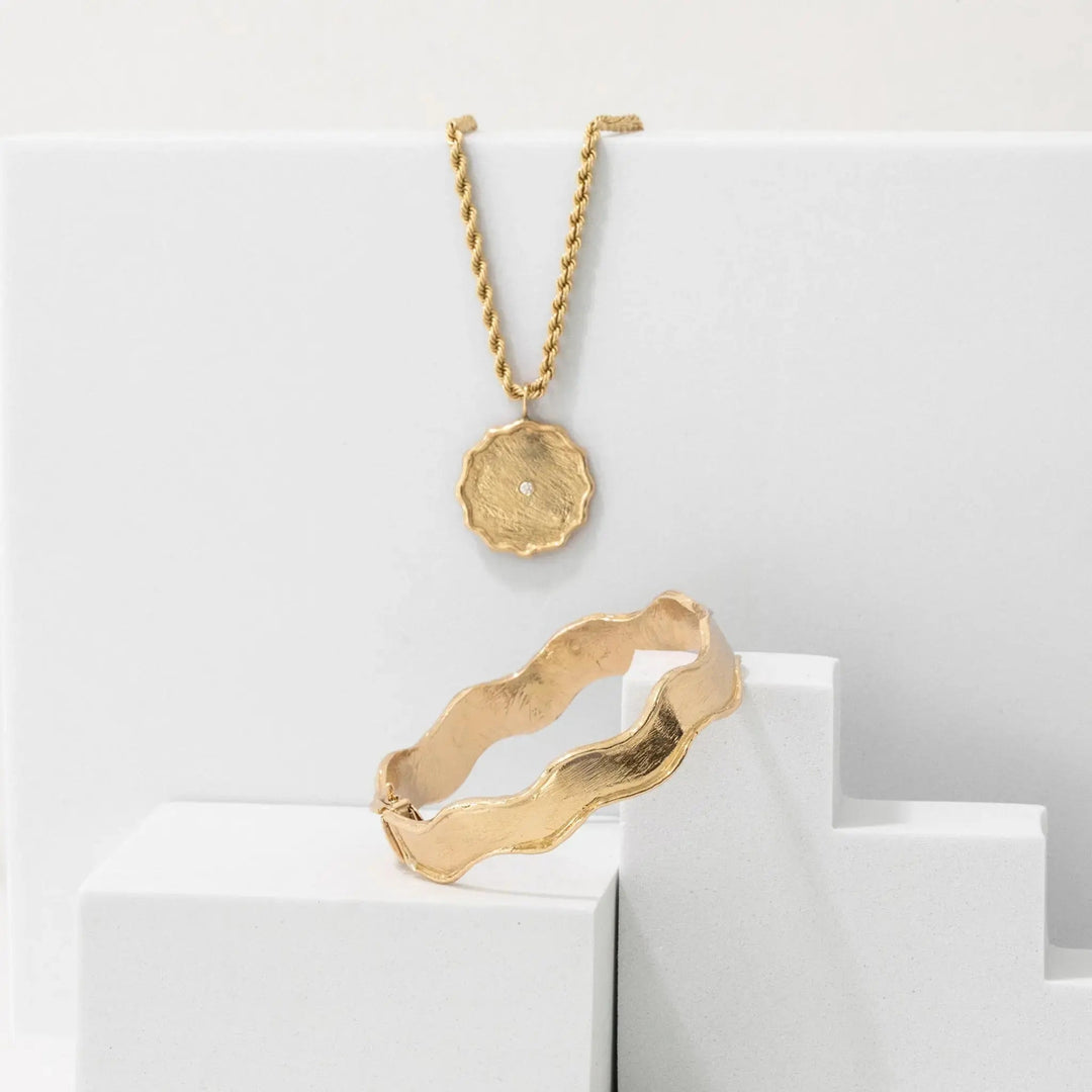 MFM Wavy Disc Pendant