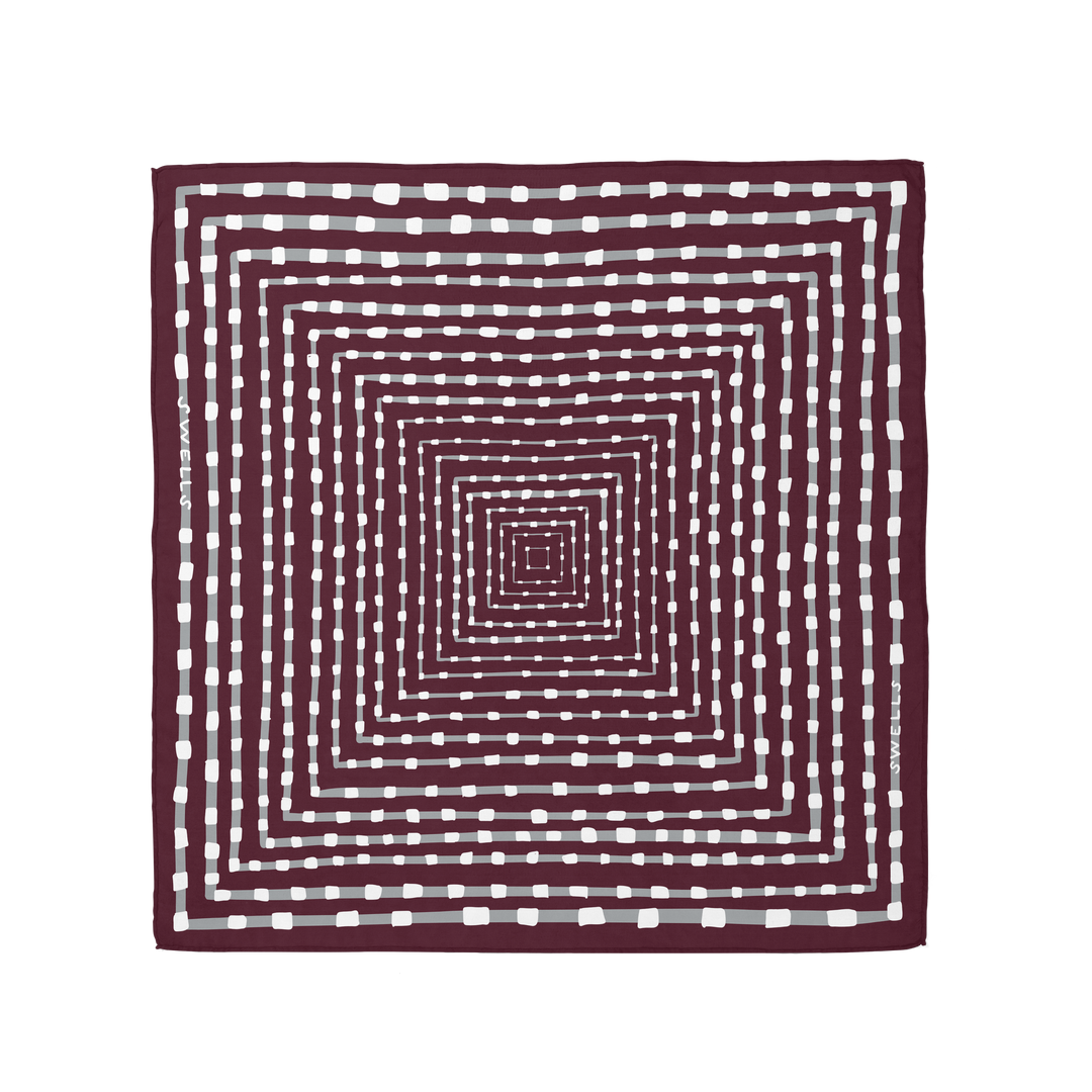 Maroon + Grey Scarf