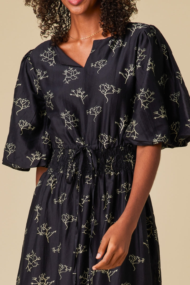 Mabel Chanderi Silk Maxi Dress