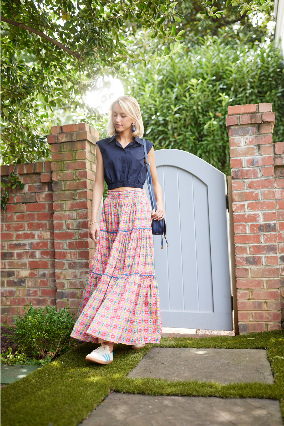 Triple Tiered Maxi Skirt - Moroccan Pink