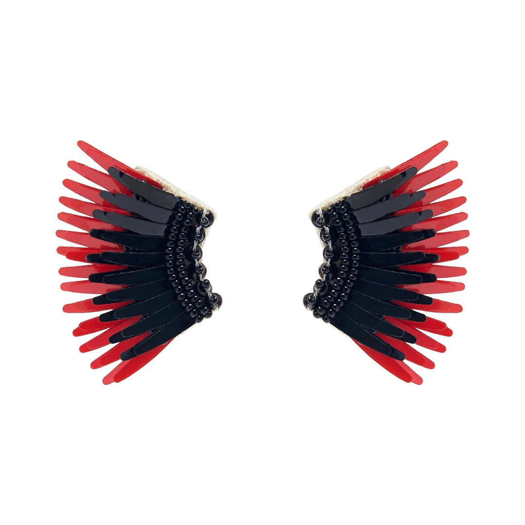 Mini Madeline Earrings Black Red