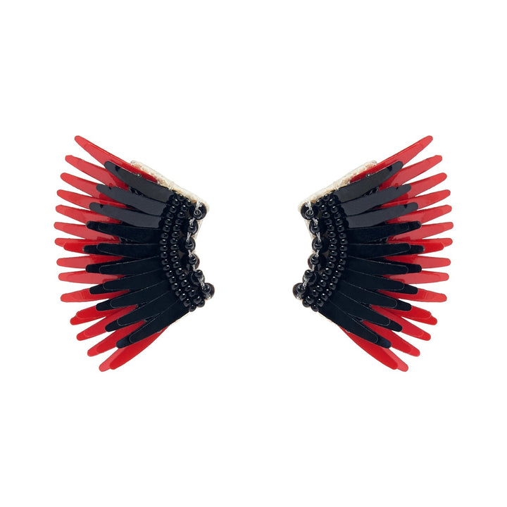 Mini Madeline Earrings Black Red