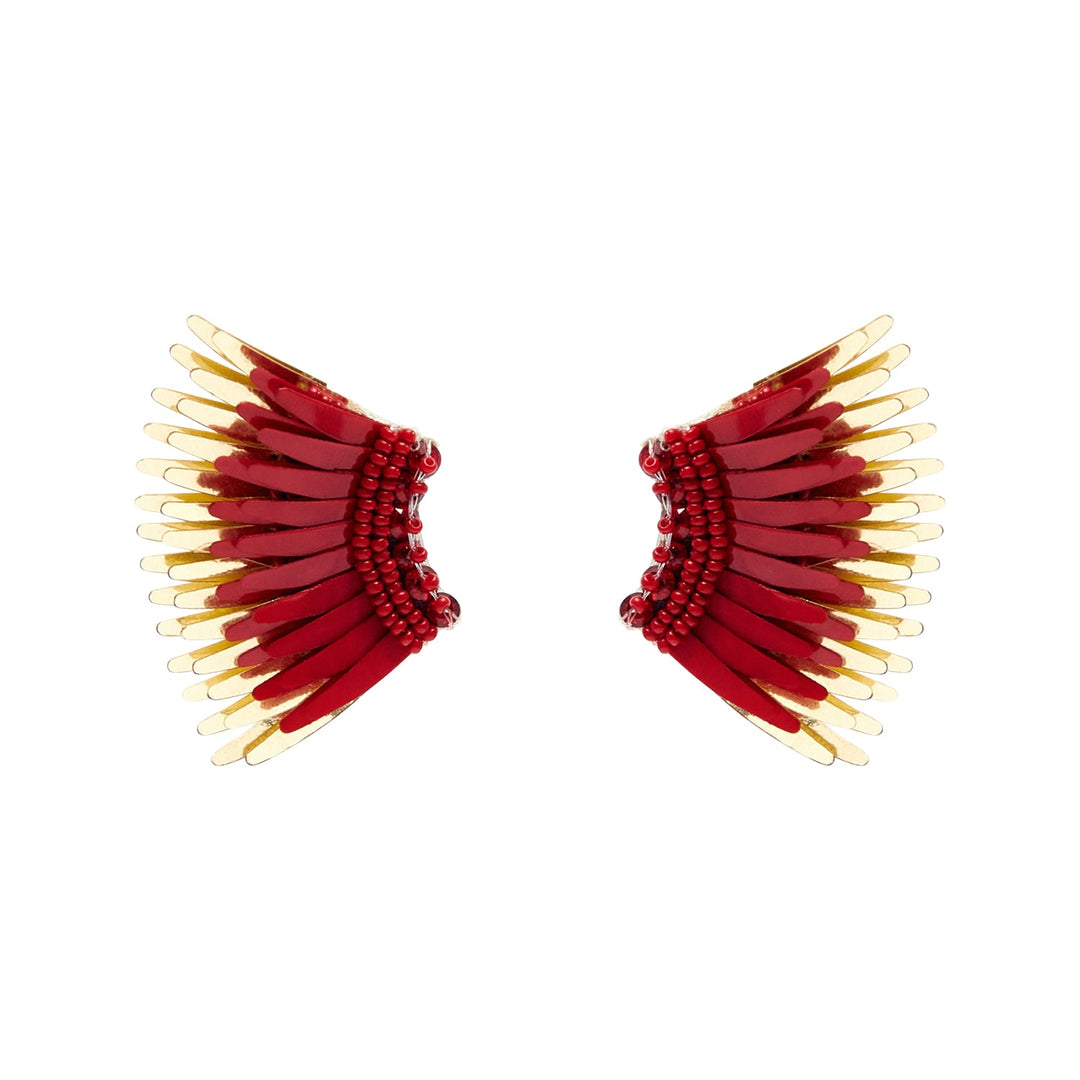 Mini Madeline Earrings CRIMSON/ GOLD