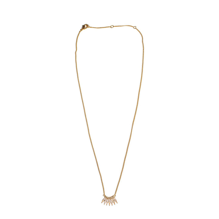 Petite Crystal Madeline Necklace Gold