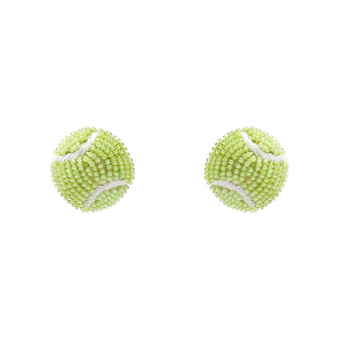 Tennis Ball Stud Earrings Yellow