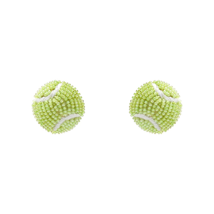 Tennis Ball Stud Earrings Yellow