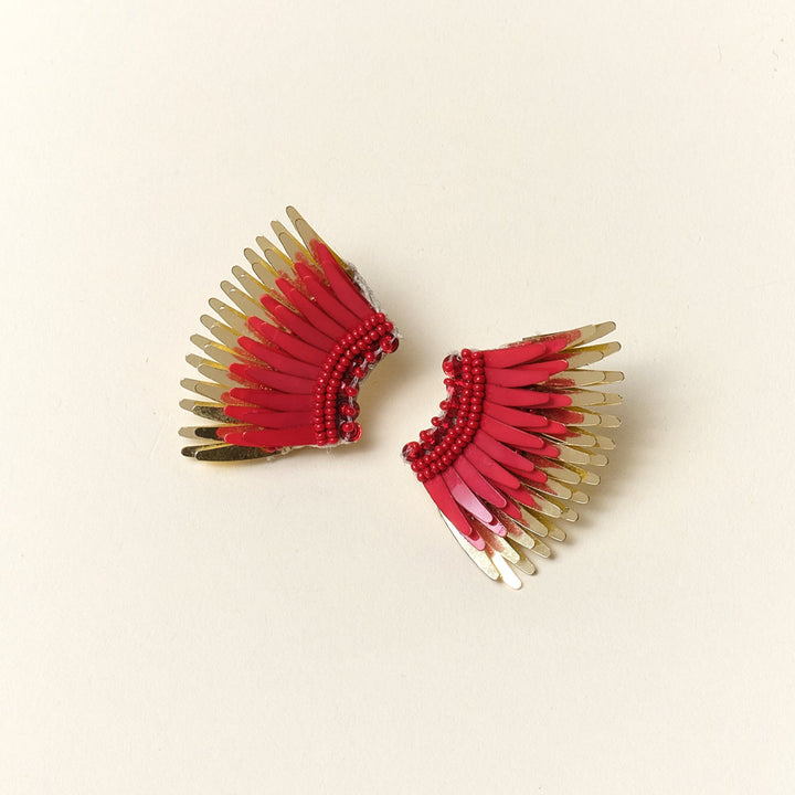 Mini Madeline Earrings CRIMSON/ GOLD