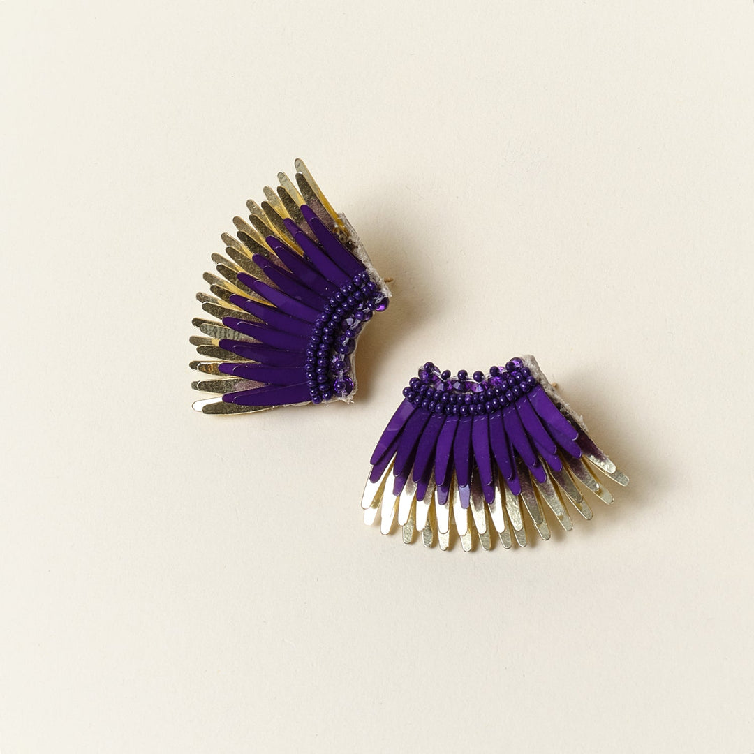 Mini Madeline Earrings PURPLE/ GOLD